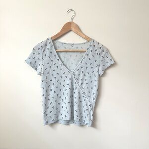american eagle outfitters baby blue top